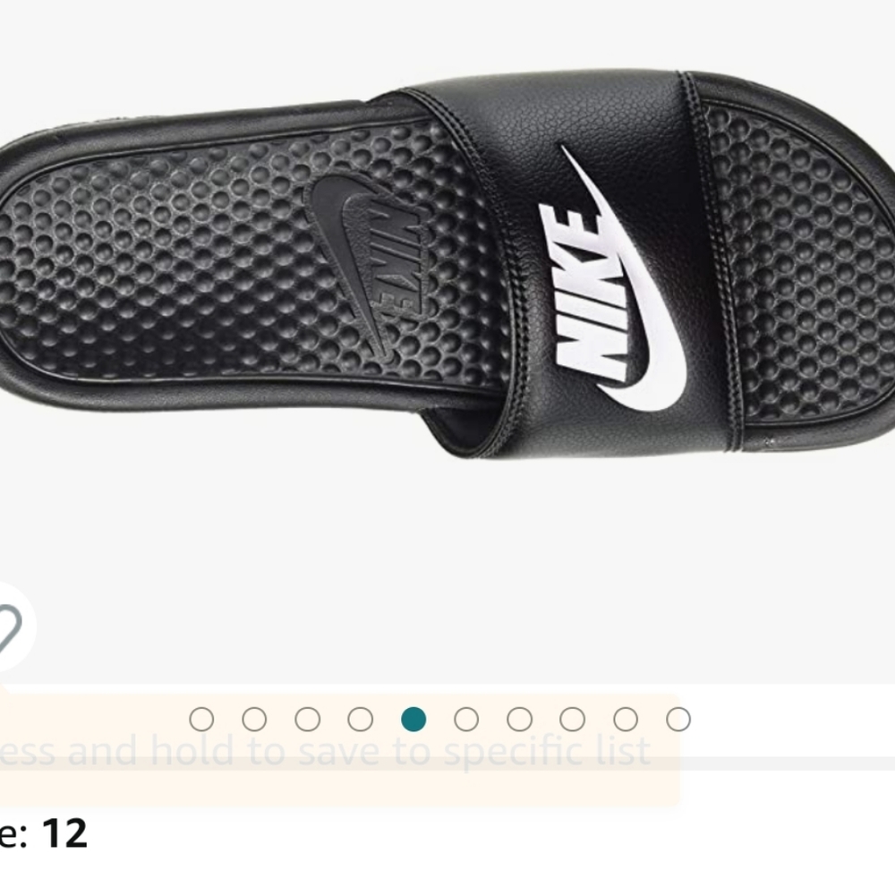 Never worn size 10 and a half in men's slide on